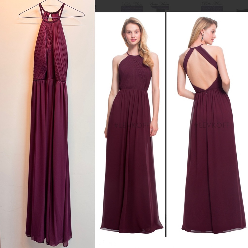 Bill Levkoff Burgundy Prom Dress Size: 4